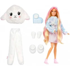 MATTEL Barbie Cutie Cozy Cute Reveal Serie Puppe - Lämmchen -Spielzeug Geschäft barbie cutie cozy cute reveal serie puppe laemmchen 4