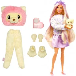 MATTEL Barbie Cutie Cozy Cute Reveal Serie Puppe - Löwe