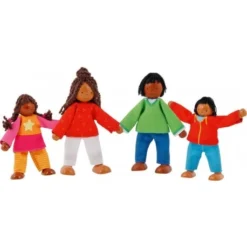 GoKi Biegepuppen Farbige Familie