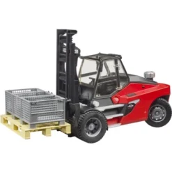 Bruder 02513 Linde HT160 Stapler Mit Palette, 3 Boxen