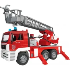 Bruder 02771 MAN Feuerwehr Mit Drehleiter, Licht Und Sound