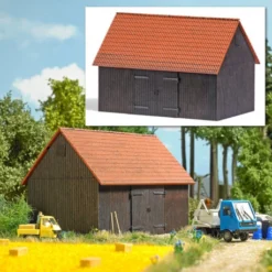 BUSCH Scheune Mit Ziegeldach H0
