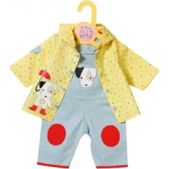 Dolly Moda Latzhose Mit Regenjacke, Gr. 43cm