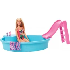 Mattel GHL91 Barbie Pool Und Puppe (blond)