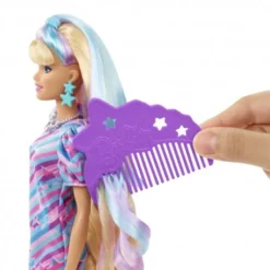 Mattel HCM88 Barbie Totally Hair Puppe Im Sternenlook, 21,6 Cm Langes Fantasiehaar, 15 Zubehörteile, Ab 3 Jahren -Spielzeug Geschäft mattel hcm88 barbie totally hair puppe im sternenlook 216 cm langes fantasiehaar 15 zubehoerteile ab 3 jahren 4