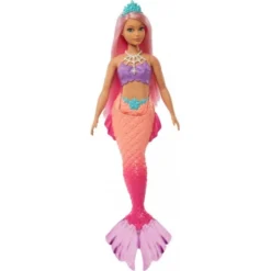 Mattel HGR09 Barbie Dreamtopia Meerjungfrau-Puppe (kurvig, Rosafarbenes Haar), Spielzeug Ab 3 Jahren