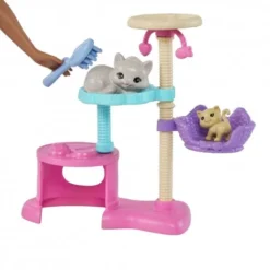 Mattel HHB70 Barbie-Puppe Und Kätzchen Kratzbaum Spielset Mit Zubehör. Spielzeug Für Kinder Ab 3 Jahren -Spielzeug Geschäft mattel hhb70 barbie puppe und kaetzchen kratzbaum spielset mit zubehoer spielzeug fuer kinder ab 3 jahren 3