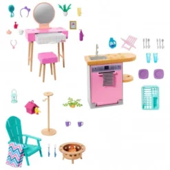 Mattel HJV32 Barbie Furniture And Decor, Sortiert