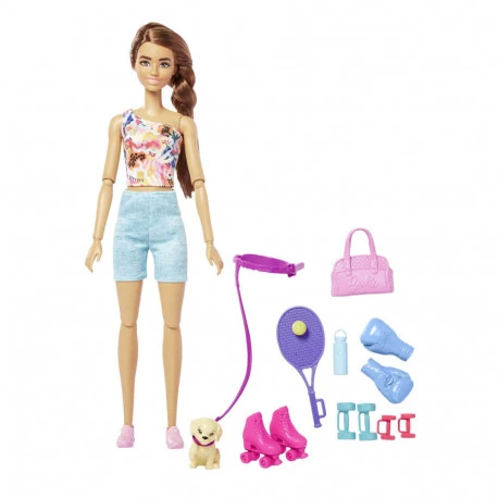 Mattel HKT91 Barbie Wellness Puppe - Workout 1 Mattel HKT91 Barbie Wellness Puppe - Workout